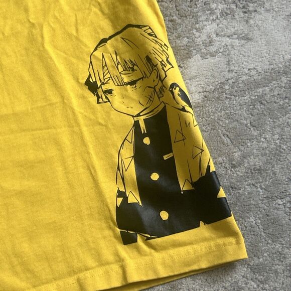 RawGear Zenitsu Agatsuma Demon Slayer T-Shirt & Joggers Mens Small Yellow Anime - Picture 5 of 14